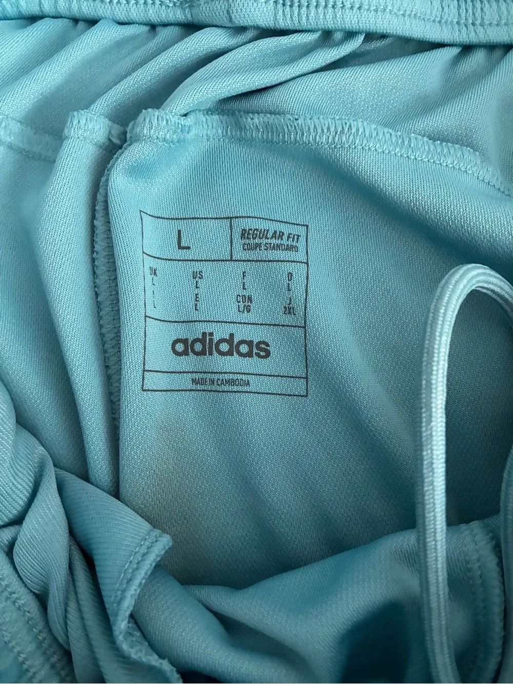 adidas Men’s Teal Athletic Shorts with Black Stripes